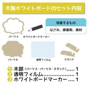 工作キット 木製ホワイトボード 木工 簡単 工...の詳細画像1