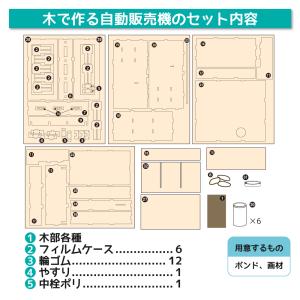 工作キット 木で作る自動販売機 貯金箱 木工工...の詳細画像1