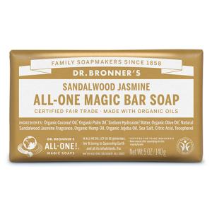 ドクターブロナー（DR.BRONNER’S）　マジックソープバー　サンダルウッド&ジャスミン　140g ハンズ｜hands-net