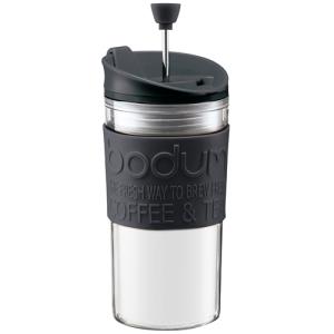 ボダム（bodum）　トラベルプレス　携帯用フレンチプレスコーヒーメーカー（マグ用リッド付）　0.35L　K11102-01　ブラック ハンズ｜hands-net