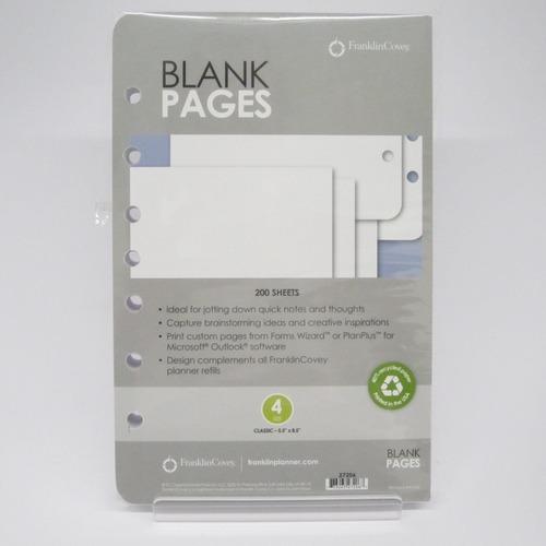 フランクリン　クラシックサイズ　ホワイト・ブランク・ページ　27206 ハンズ