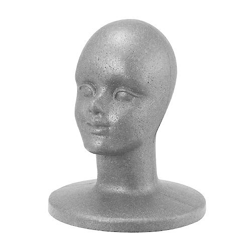 スチロールマネキン顔付ブラック ハンズ