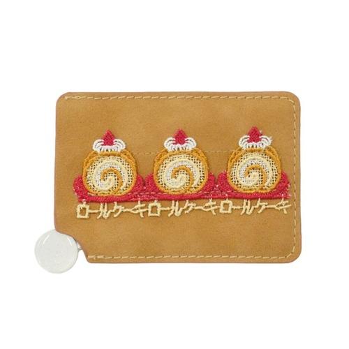 近沢レース店　カード型ステンレスミラー　ロールケーキ　ブラウン ハンズ