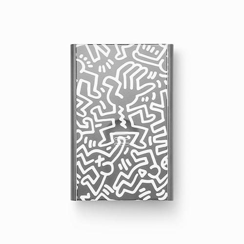 オゴン（OGON）　アルミカードケース　キース・へリング　ホワイト ハンズ