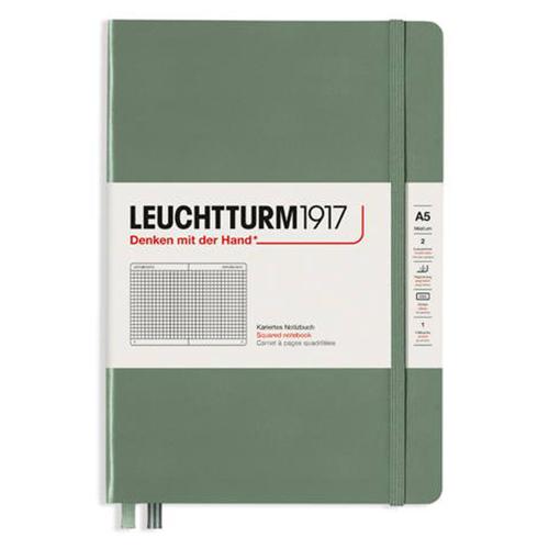 ロイヒトトゥルム1917（LEUCHTTURM1917）　ミディアム　A5　方眼　365491　オリ...