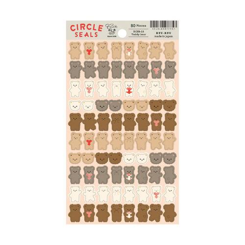 リュリュ（RYU-RYU）　サークルシール・ベーシック　RCSB−23　テディベア ハンズ