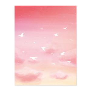 リュリュ 空景色 寄せ書き YGSO−02 渡り鳥│のし 色紙 色紙 寄せ書きシール 東急ハンズ