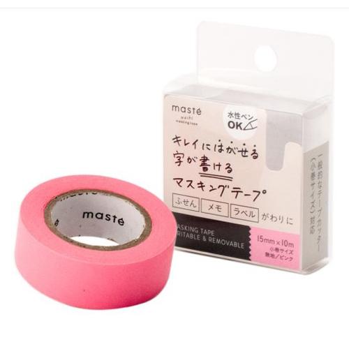 マークス（MARKS）　水性ペンで書けるマスキングテープ　小巻　MST‐FA04‐PK　ピンク│シー...