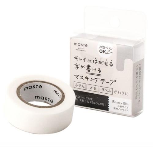 マークス（MARKS）　maste　水性ペンで書けるマスキングテープ　小巻　MST‐FA04‐WH　...