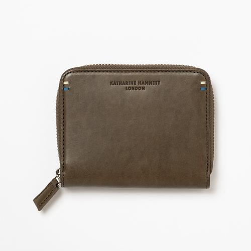 キャサリンハムネット（KATHARINE　HAMNETT）　ラウンド札入れ　52103　チャ ハンズ