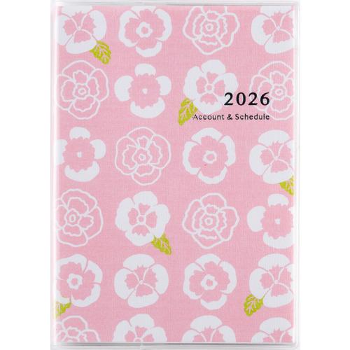 【2026年1月始まり】　高橋書店　ポケット家計簿　A6　手帳兼用集計タイプ　40　イラスト　月曜始...