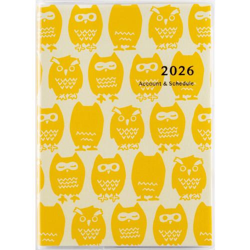 【2026年1月始まり】　高橋書店　ポケット家計簿　A6　手帳兼用集計タイプ　41　イラスト　月曜始...