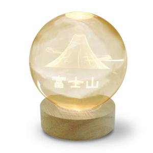 日本トラストテクノロジー（JTT）　3Dクリスタルボールライト　JAPAN　3Dアート　CRYBALL-FUJI-WA　富士山　電球色 ハンズ｜hands-net