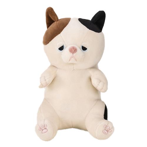 りぶはあと　プレミアムねむねむアニマルズ　お座り抱きまくら　Sサイズ　ミケネコ　ゆず ハンズ