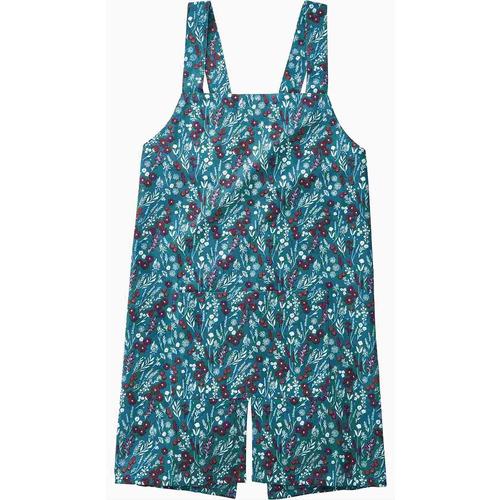 レップ（REP）　　ミトン機能付きエプロン　ボタニカル（フィオリ）　ブルー ハンズ