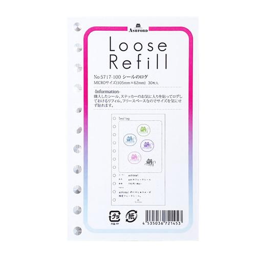 アシュフォード（ASHFORD）　ルーズリフィル　シールのログ　ミニ5（11穴リフィル）　5717−...