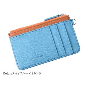 ノイインテレッセ　ゲンシュク　フラグメントウォレット　3648SB　スカイブルー×オレンジ ハンズ｜hands-net