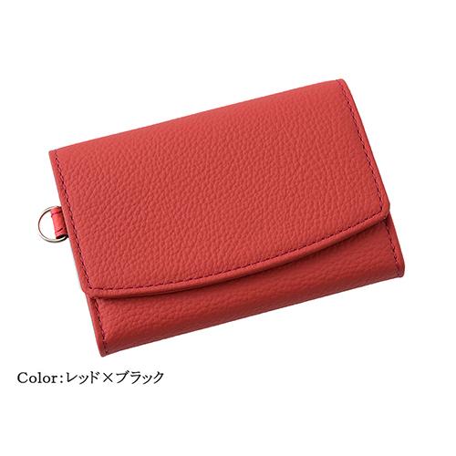 【お買い得】　ノイインテレッセ　ゲンシュク　マルチウォレット　3649RD　レッド×ブラック ハンズ