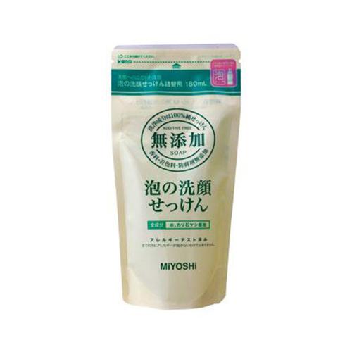 ミヨシ石鹸　無添加　泡の洗顔せっけん　180mL　詰替 ハンズ