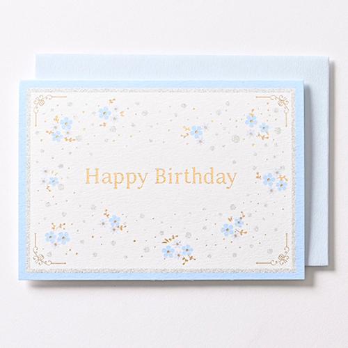 EASE（イーズ）　バースディカード　フラワーブルー　GB-2104 ハンズ