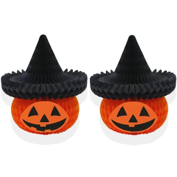 【ハロウィーン】　ハニカム　ミニウィッチハットパンプキン　2個入 ハンズ