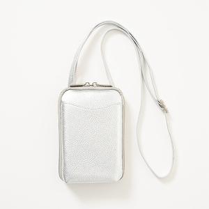 ジャルックススタイル（JALUX　STYLE）　GIUDI　ジウディ　イタリアンレザー　スマホショルダー　シルバー ハンズ｜hands-net