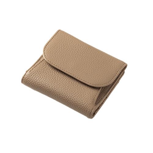 グレンチェック（GLENCHECK）　マネースルー二つ折り財布　グレージュ ハンズ