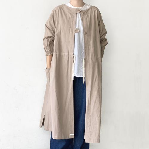 ファボリ（FABORI）　クリンクル　ロングギャザーかっぽう着　MKL2204-06　ベージュ ハン...