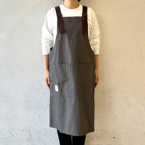 ファボリ（FABORI）　カバーオールエプロン　MCA2300-07　グレー ハンズ