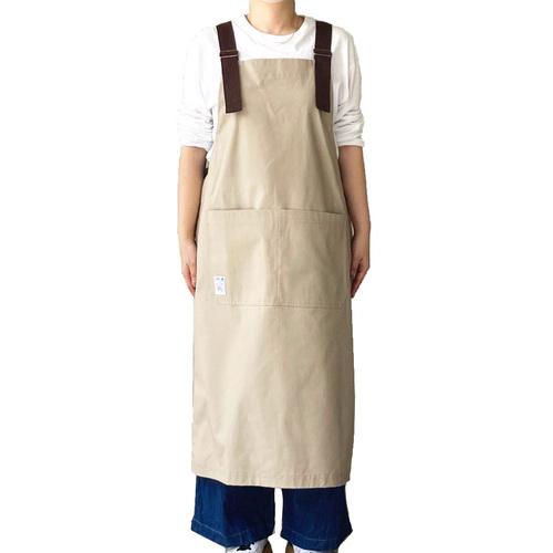 ファボリ（FABORI）　カバーオールエプロン　ロングタイプ　MCL2300-02-A　グレージュ ...