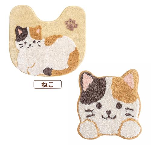 【お買い得】　オカ（OKA）　アニマルトイレファブセット　ねこ　ベージュ ハンズ