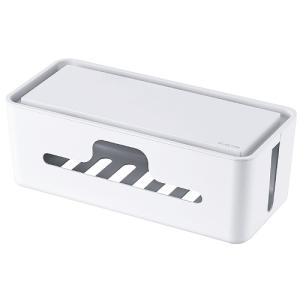 エレコム（ELECOM）　スタンド付き多機能ケーブルボックス　小　EKC-BOX003WH　ホワイト ハンズ｜hands-net