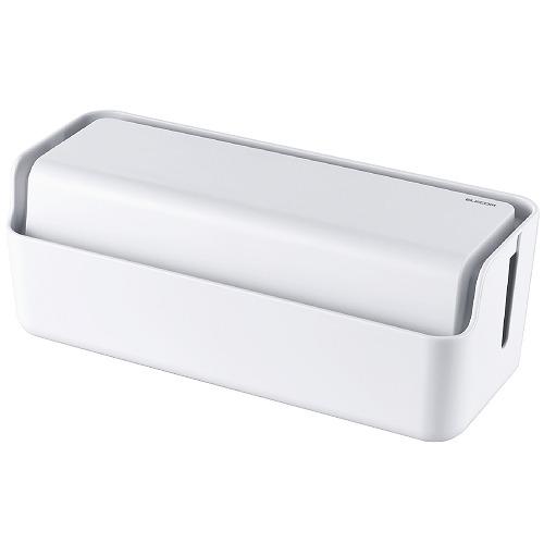 エレコム（ELECOM）　スタンド付き多機能ケーブルボックス　大　EKC-BOX004WH　ホワイト...