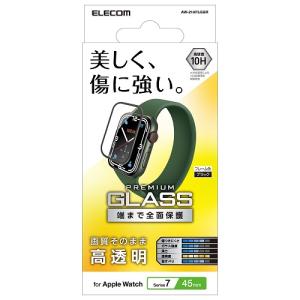 エレコム（ELECOM）　AppleWatchSeries7　45mm　フルカバーガラスフィルム　高透明　AW-21AFLGGR ハンズ｜hands-net