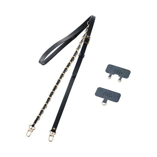 エレコム（ELECOM）　ショルダーストラップ／チェーンタイプ　P-STSDH2CHBK　ブラック ...