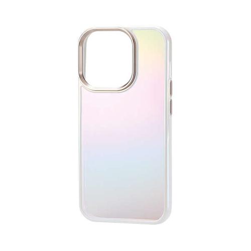 【iPhone15Pro】　エレコム（ELECOM）　＆me　ハイブリッドケース　オーロラ　PM-A...