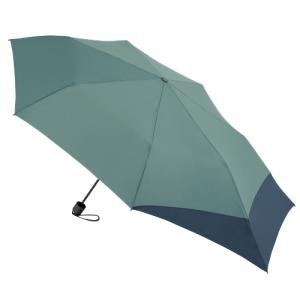 hands＋ バックパックを守れる折傘 59cm グリーン×ネイビー│傘 レインウェア 雨具 折りたたみ傘 ハンズ