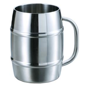 キャプテンスタッグ（CAPTAIN　STAG）　ダブルステンレス樽型ビアジョッキ　1000mL　UE−3499 ハンズ｜hands-net