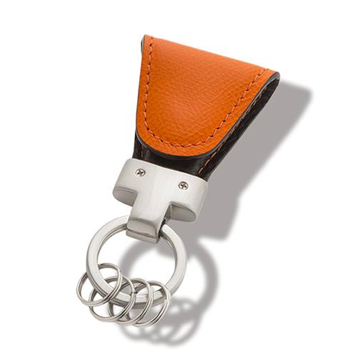 ヴィンテージ　リバイバル　プロダクションズ　キークリップカーフ　ドイツ革　オレンジ ハンズ