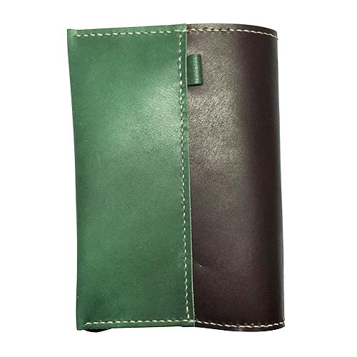 レザークラフトキット　ブックカバー　緑 ハンズ