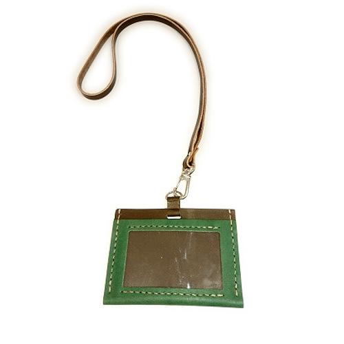 レザークラフトキット　IDカードケース　緑 ハンズ