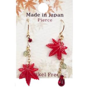 アクセソワール（Accessoire）　Sakura彩　ピアス　P228ーRD　レッド ハンズ｜hands-net