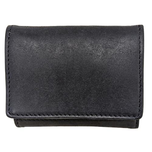 アウ（A＿W）　三つ折り財布　AP−009　ブラック ハンズ