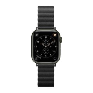 ピージーエー（PGA）　AppleWatch　49／46／45／44／42mm用　PUレザーマグネットバンド　ブラック ハンズ｜hands-net