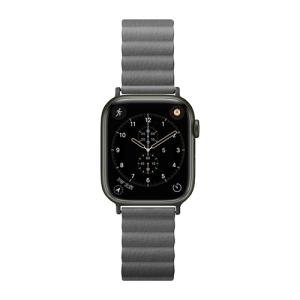 ピージーエー（PGA）　AppleWatch　49／46／45／44／42mm用　PUレザーマグネットバンド　グレー ハンズ｜hands-net