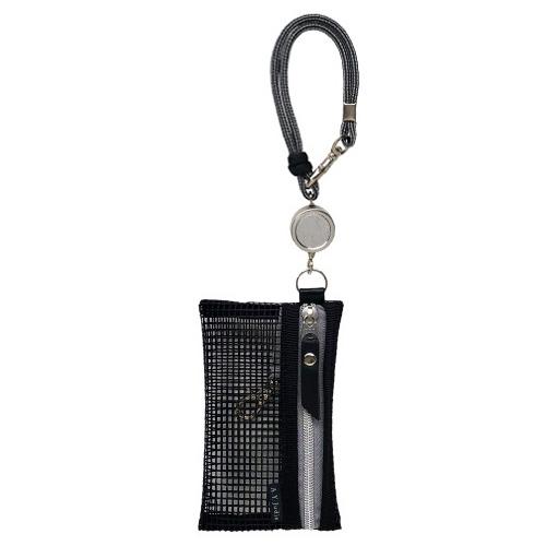 エイワイジュディ（A.Y.Judie）　リールカードポーチ　メッシュ　ブラック ハンズ