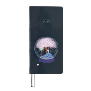 【2025年4月始まり】ほぼ日手帳　weeks　久保田寛子　B6スリム　ウィークリーレフト　夜桜スノードーム　月曜始まり ハンズ｜hands-net