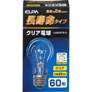 エルパ（ELPA）　長寿命クリア　L100V57W−C│電球(白熱電球)　一般電球 ハンズ｜hands-net