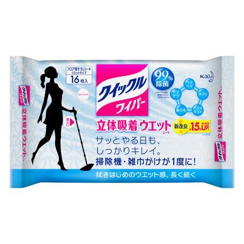 花王　クイックルワイパー　立体吸着ウエットシート　16枚 ハンズ
