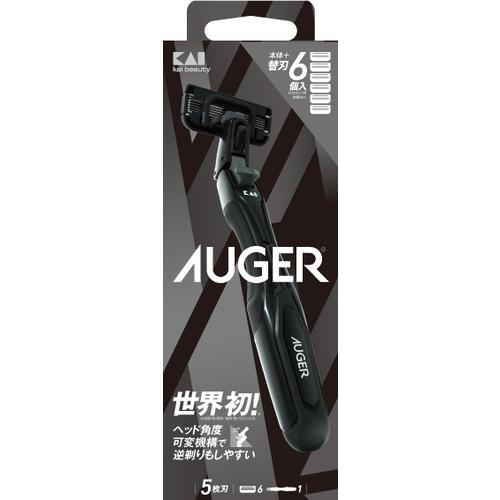 貝印　AUGER　コンボパック　ホルダー＋替刃6個入　GA0088Q│ボディケア　脱毛器・脱毛・除毛...